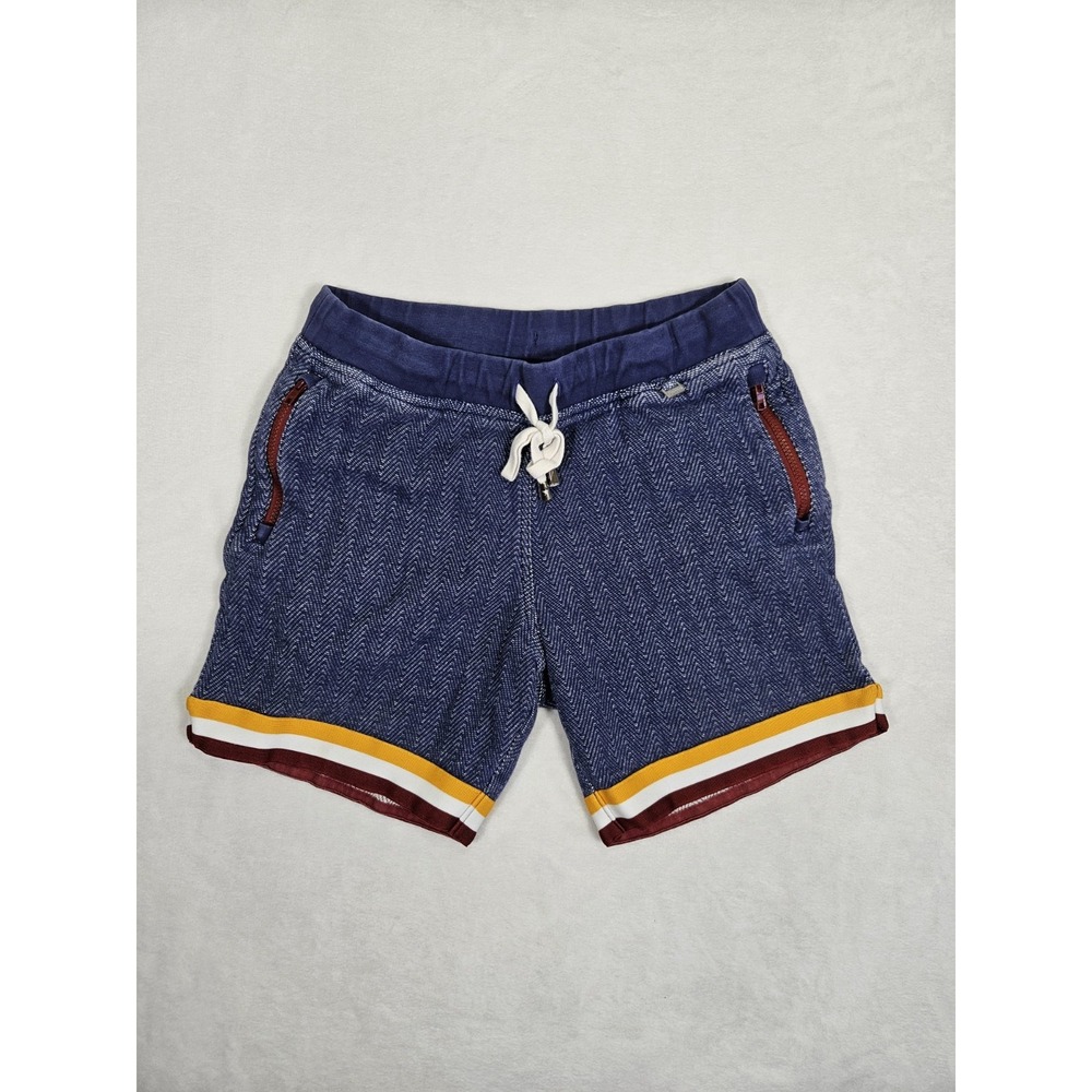 Chubbies Lounge Wear Sweat Shorts Men's Med 7" Navy‎ Red Yellow Cotton Terry